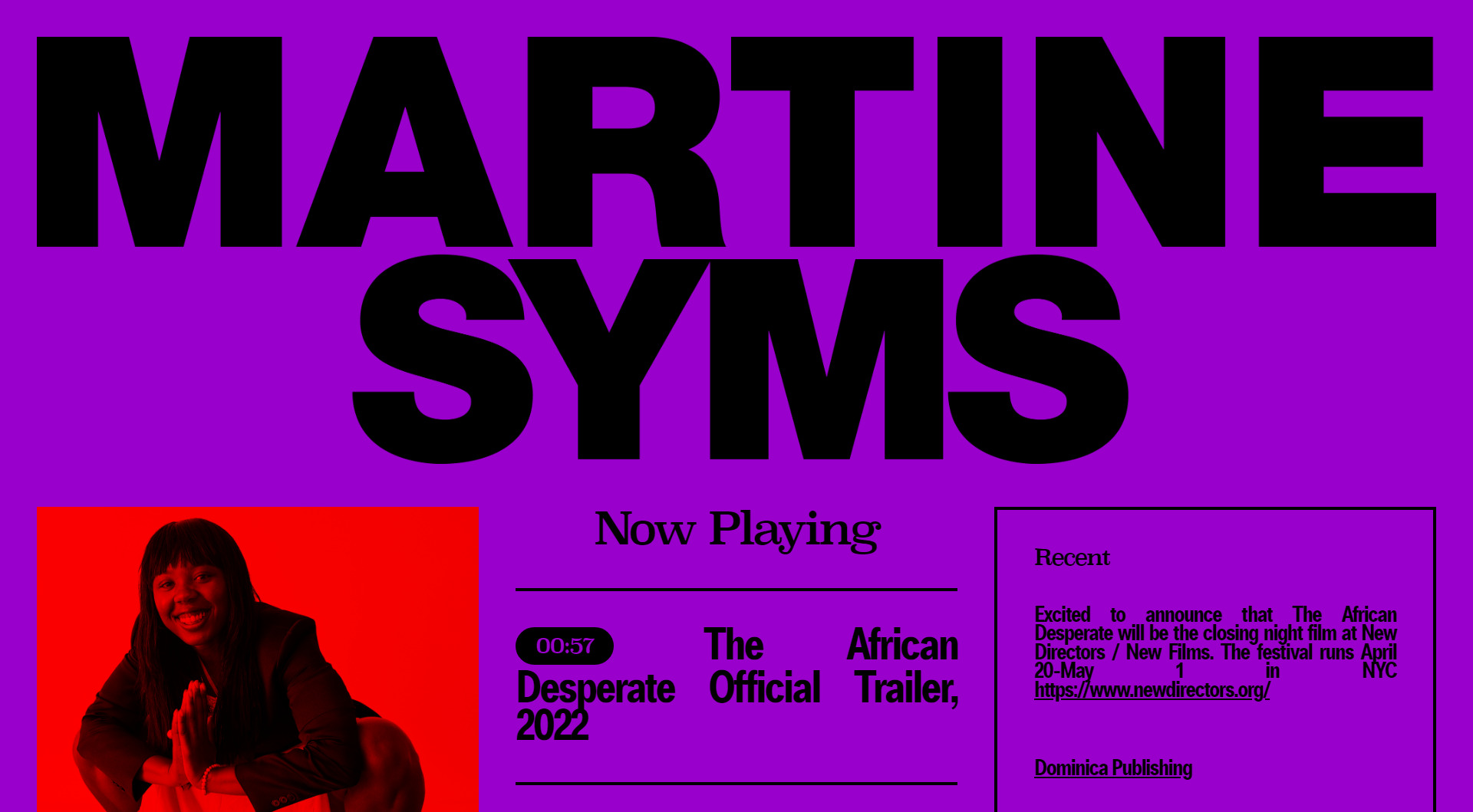 Typography Inspiration In Web Design - Martine Syms