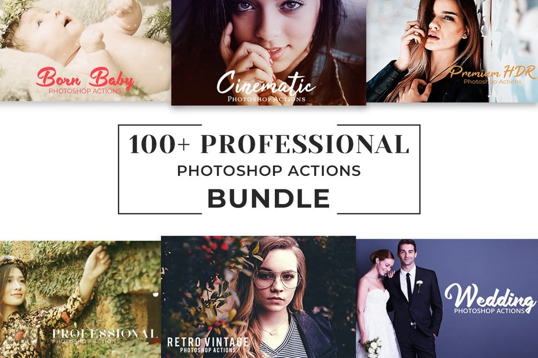100+ Free Pro Photoshop Actions Bundle