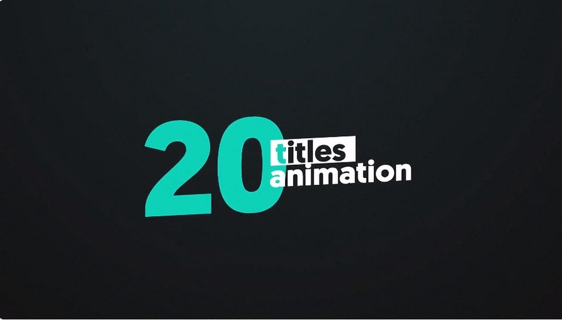 20 Creative Animated Titles for Premiere Pro