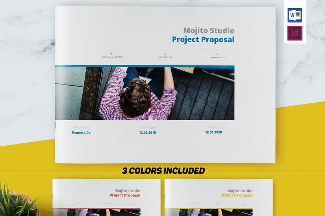 3 Color Project Proposal Brochure