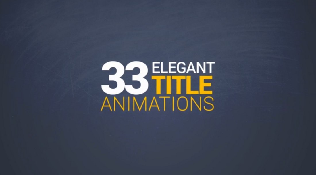 33 Elegant Title Animations After Effects Templates