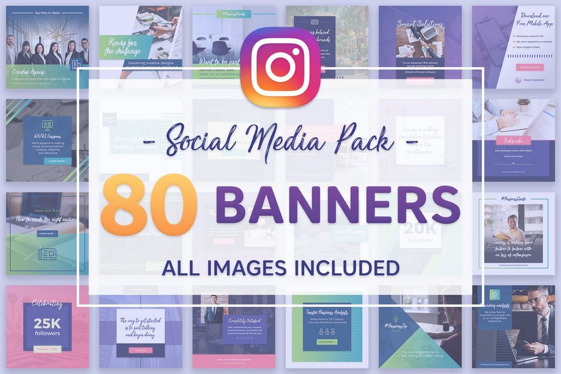 80 Instagram Banners Bundle