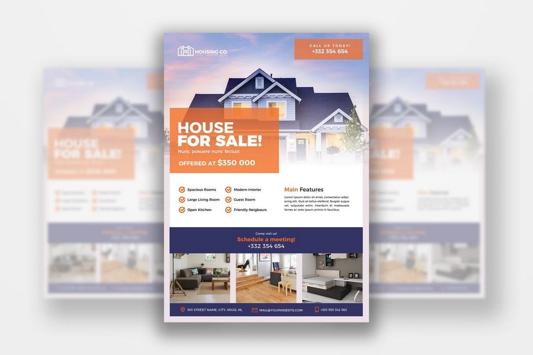 A4 Real Estate Flyer Template