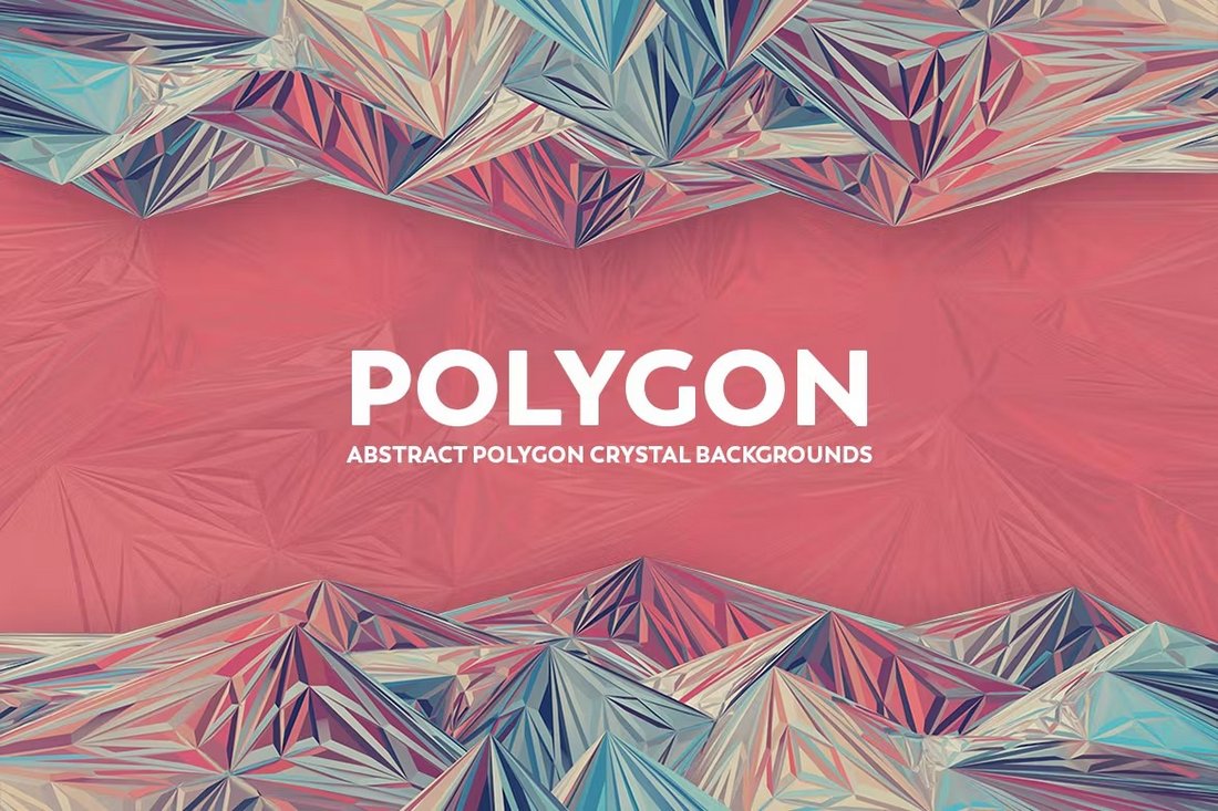Abstract Polygon Crystal Backgrounds