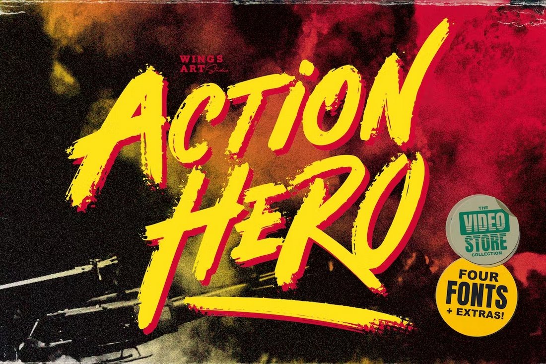 Action Hero - Retro Hand-Drawn Brush Font