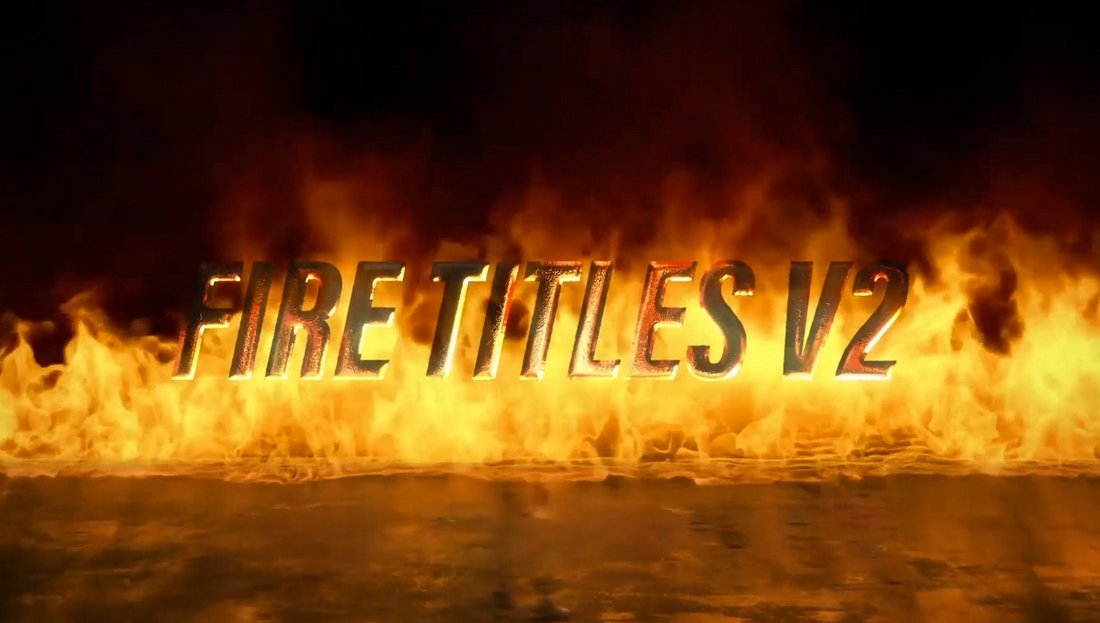 Animated Fire Titles Premiere Pro Templates