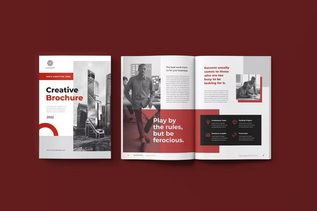Annual Report InDesign Brochure Template