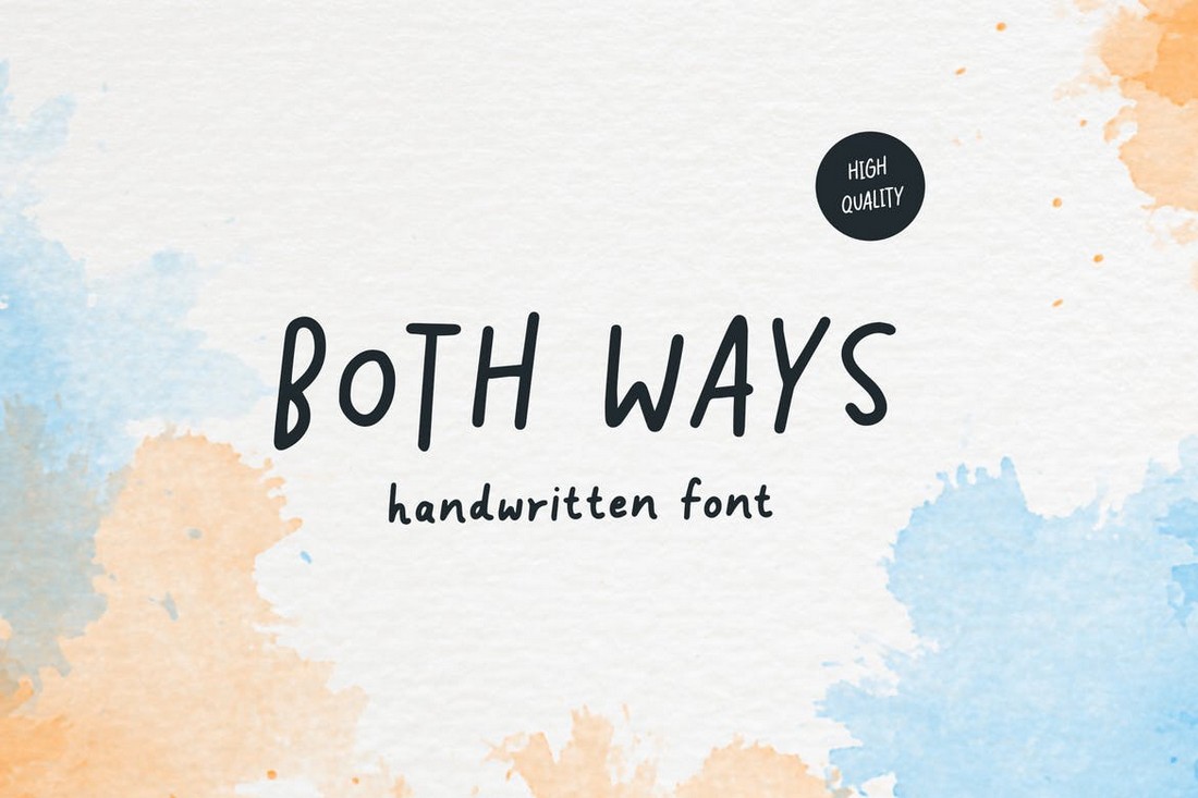 Both Ways - Minimal Handwritten Font