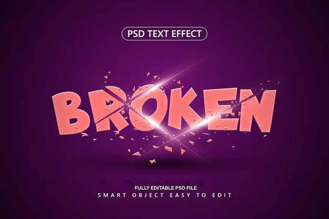 Broken Text Effect for Photoshop