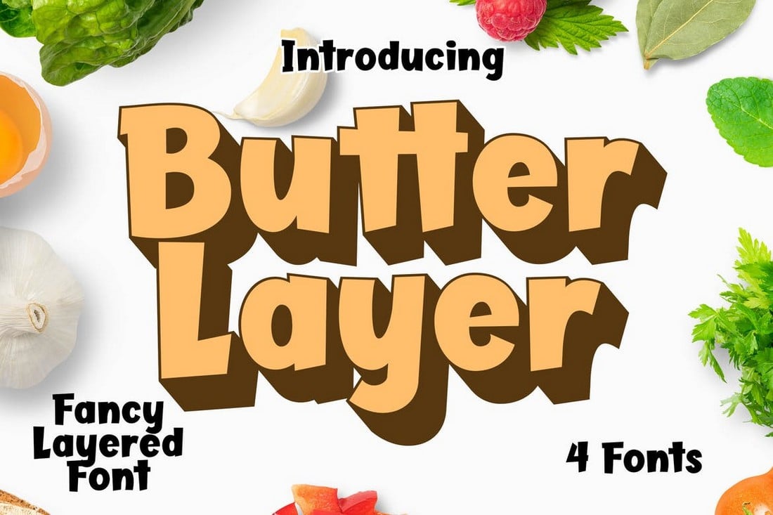 Butter Layer - Extrude 3D Fonts