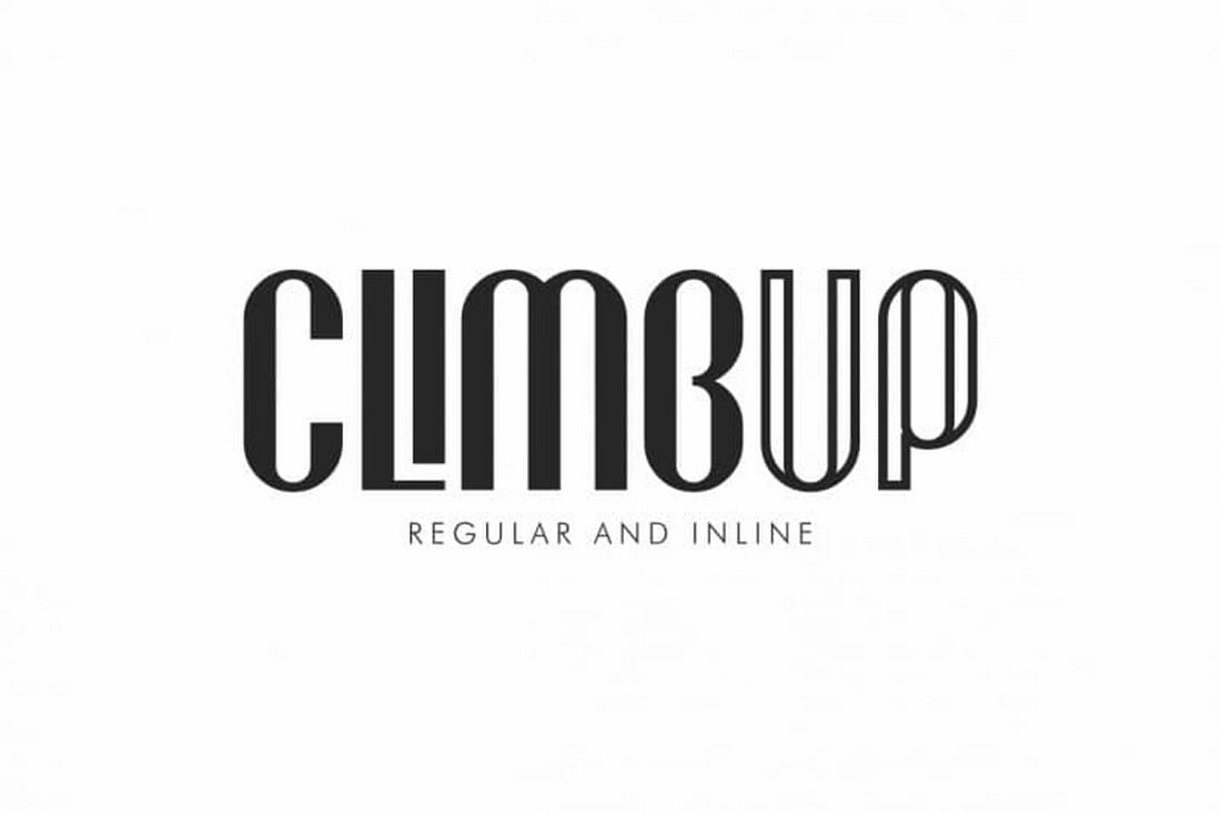 CLIMBUP - Free Decorative Font Duo