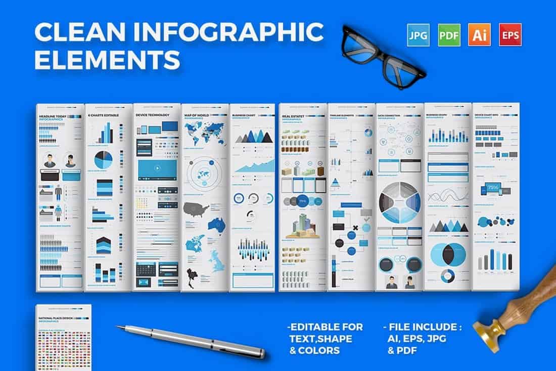 Clean Infographic Elements