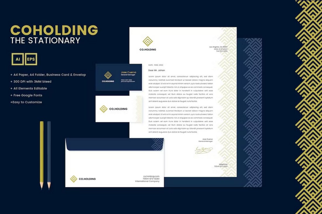 CoHolding - Professional Stationary Template Pack