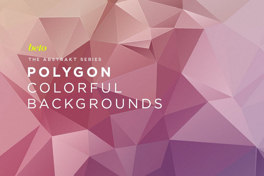 Colorful Polygon Abstract Backgrounds V12