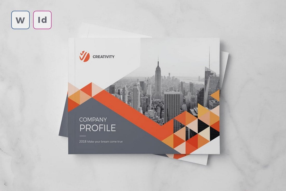 Company Profile A5 Word Brochure Template