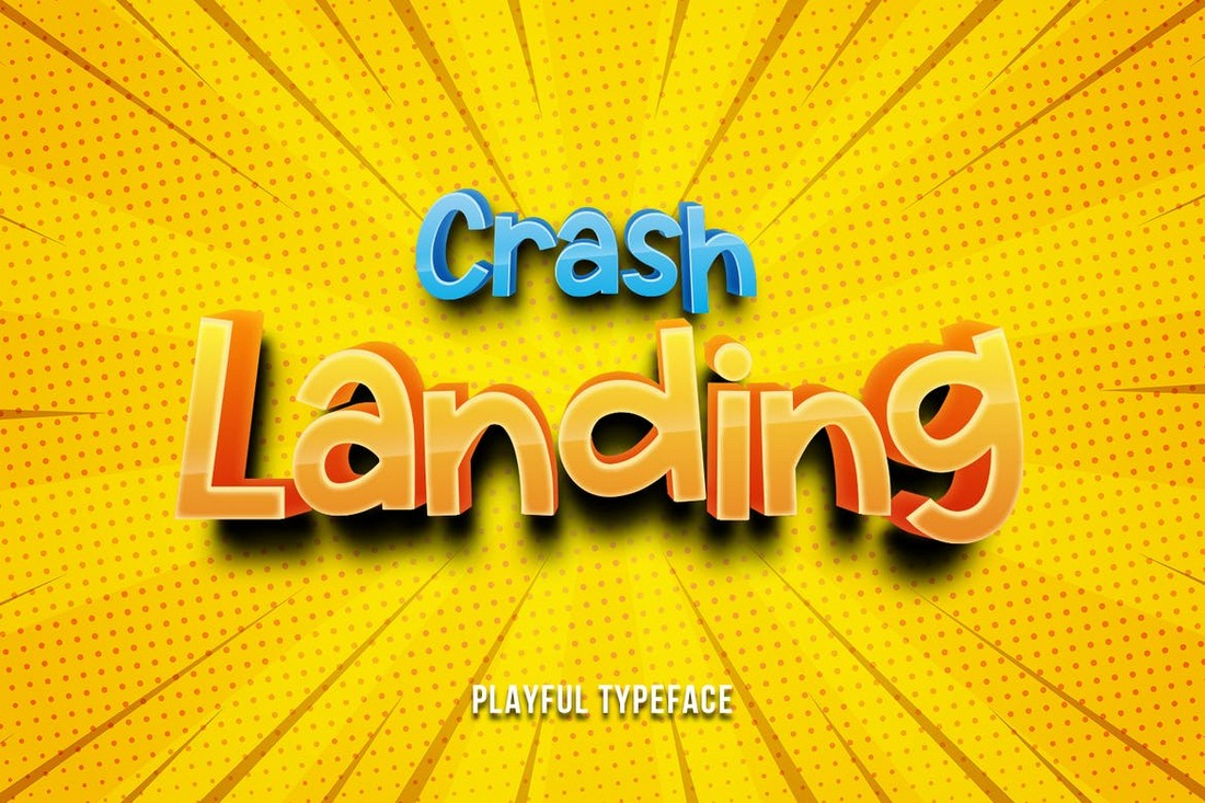 Crash Landing - Playful Gaming Font