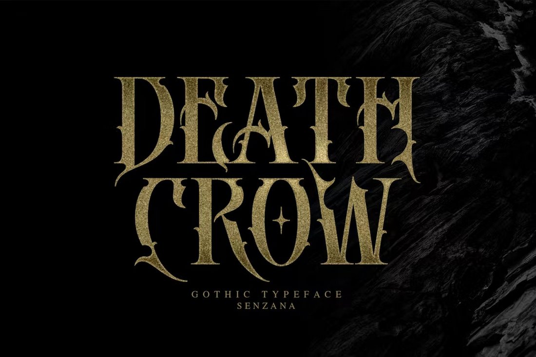 DEATH CROW - Bold Gothic Font