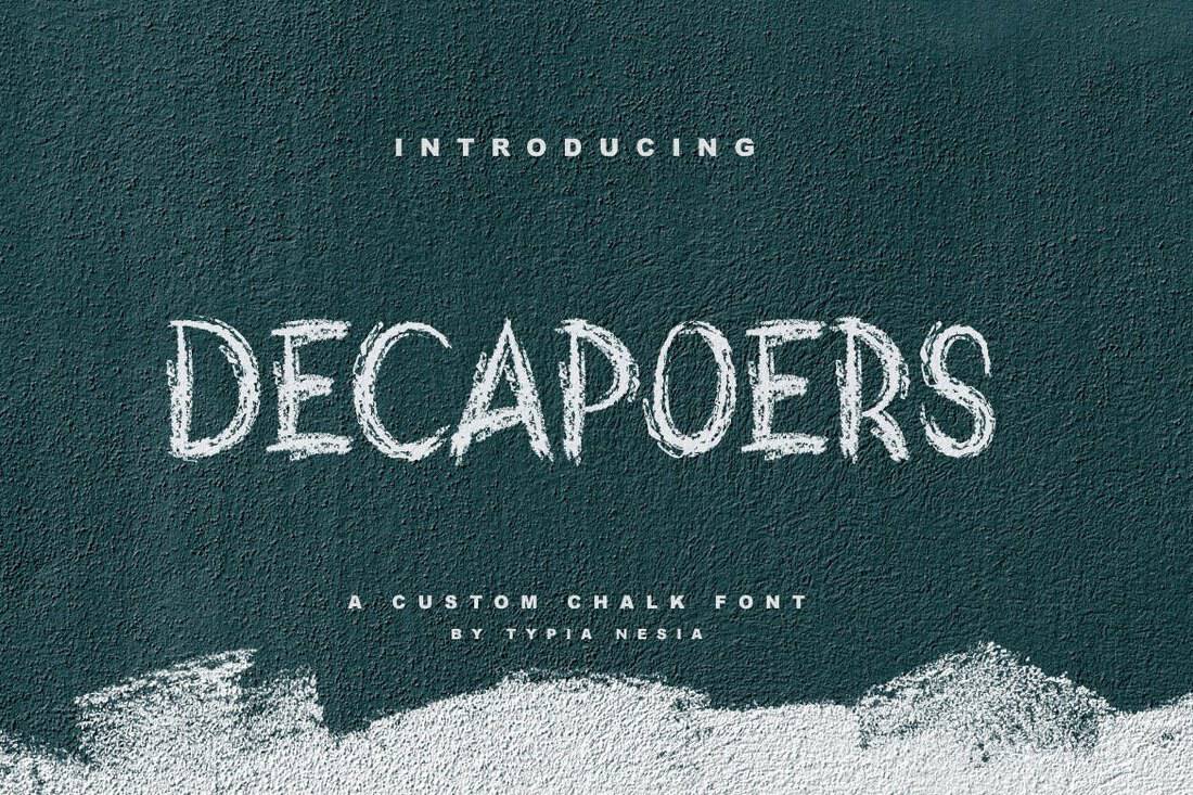 DeCapoers - Modern Chalkboard Font
