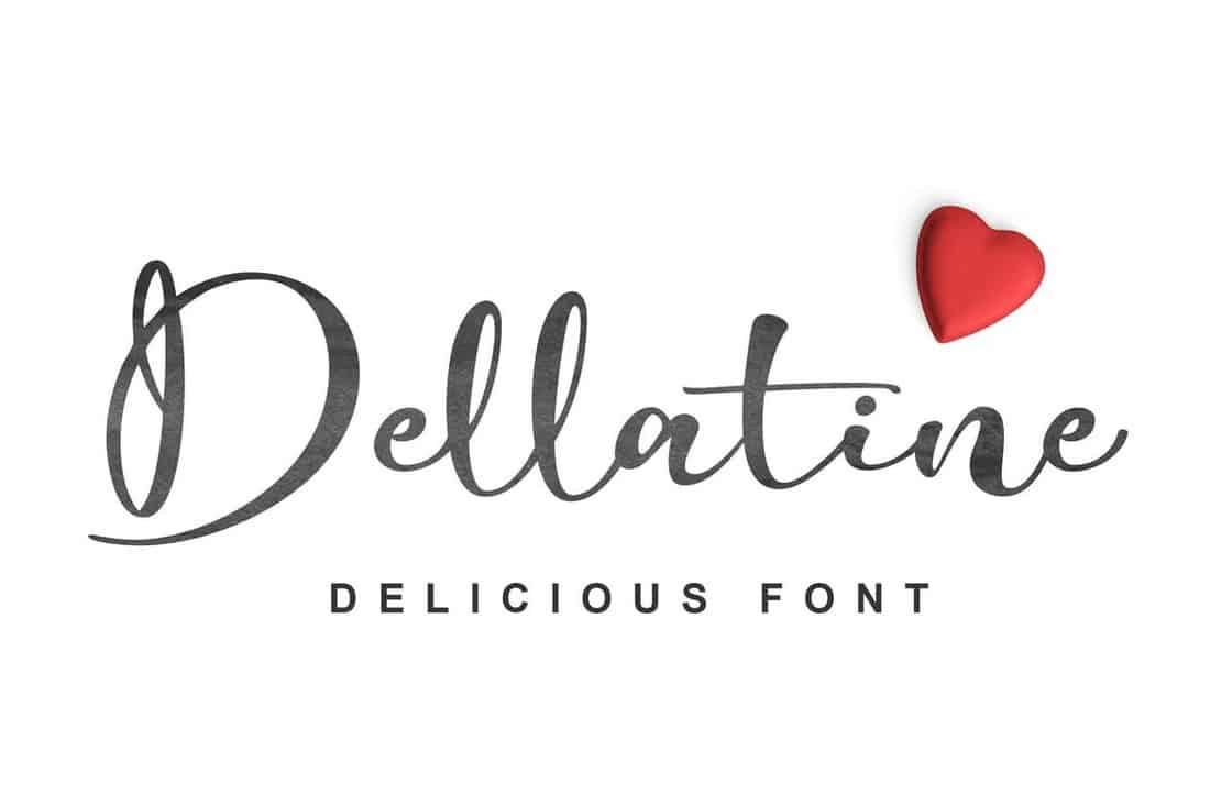 Dellatine - Creative Script Font