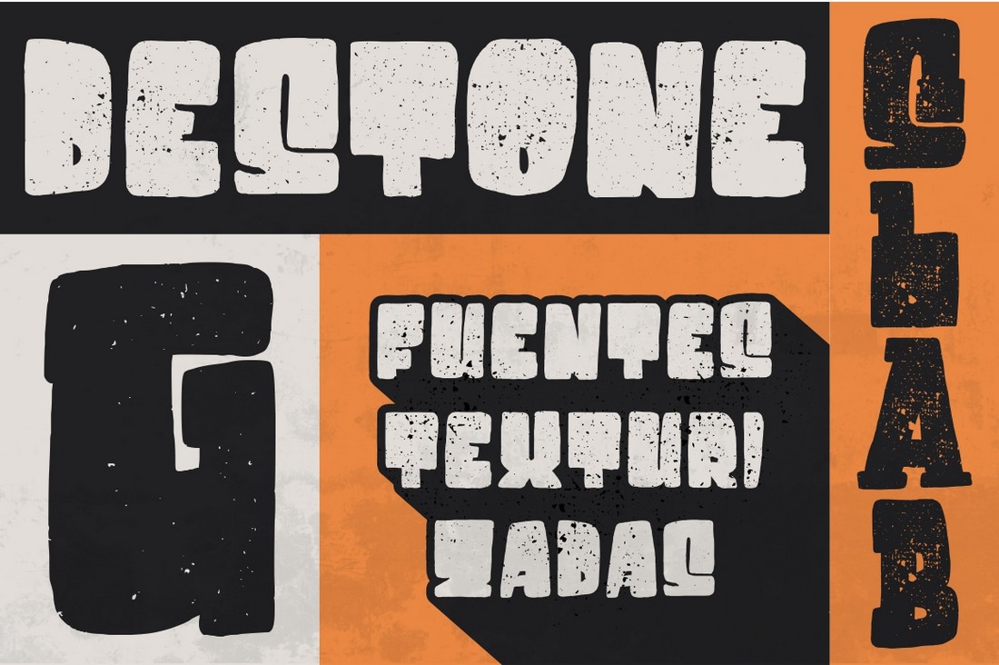 Destone - Free Grunge Bold Font
