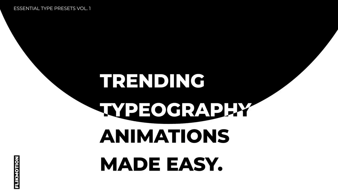 Essential Typography Animations Premiere Pro Presets