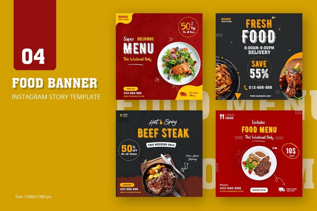 Food Banner Instagram Story Templates