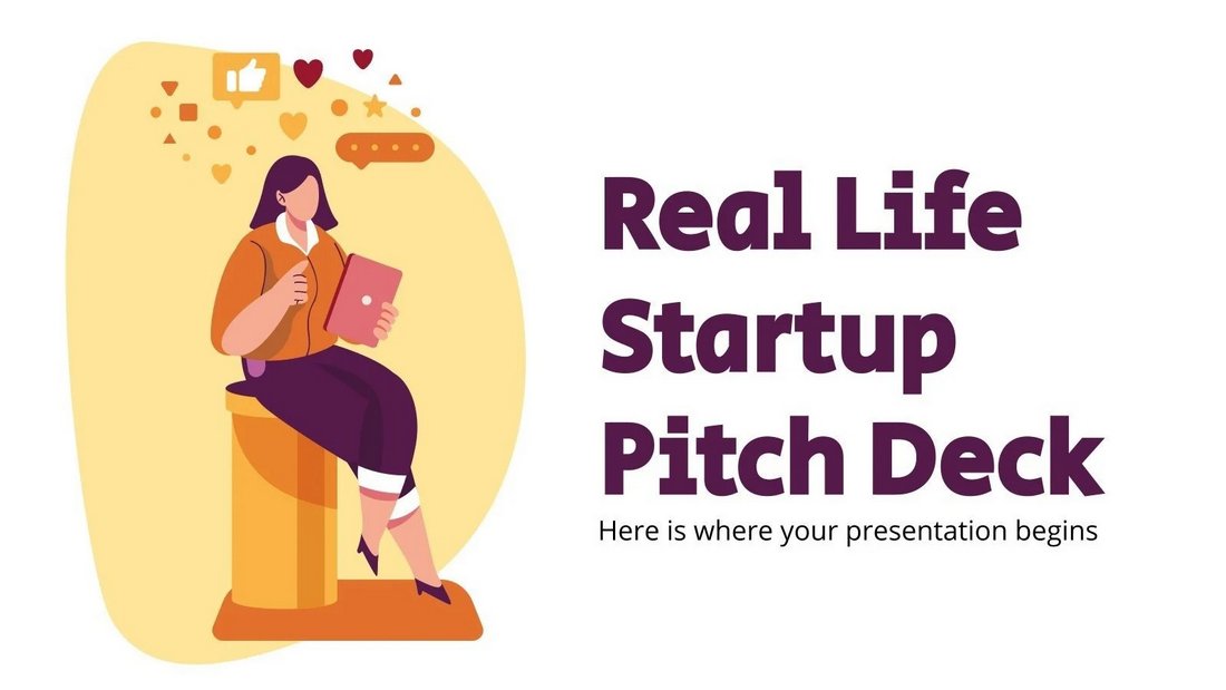 Free Real Life Startup Pitch Deck PowerPoint Template