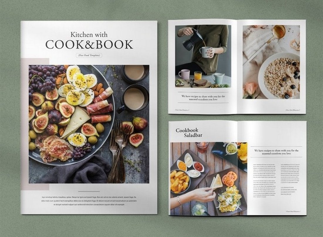 Free Cookbook Magazine InDesign Template