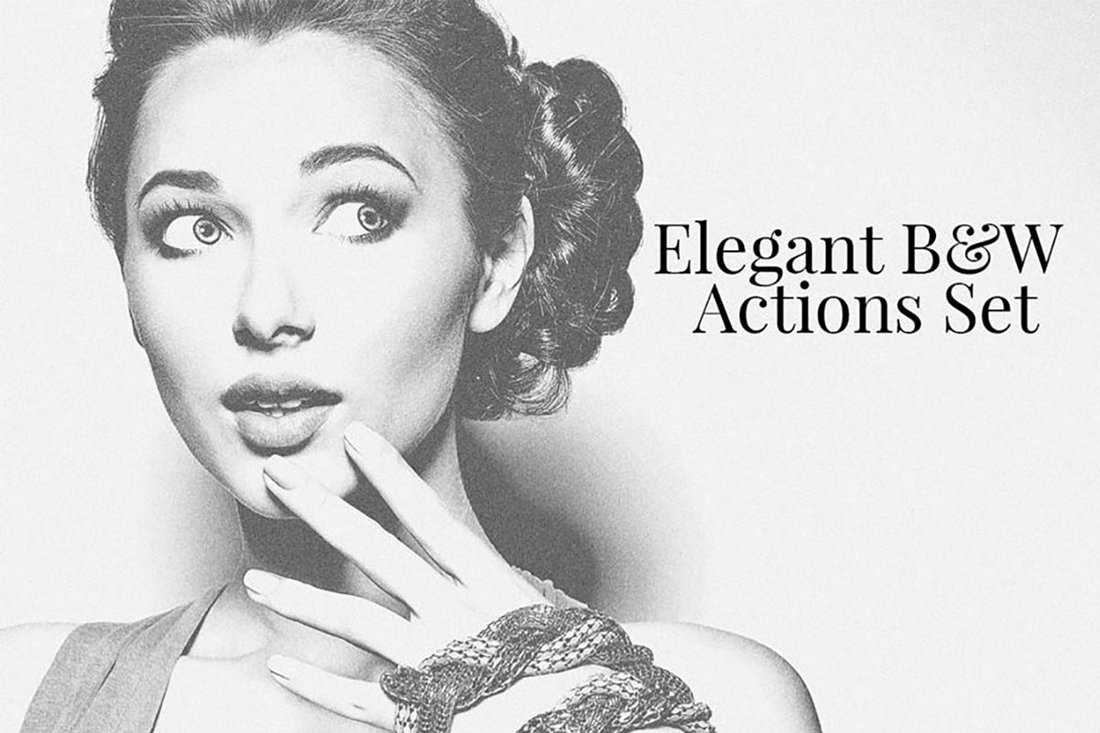 Free Elegant B&W Photoshop Actions Set