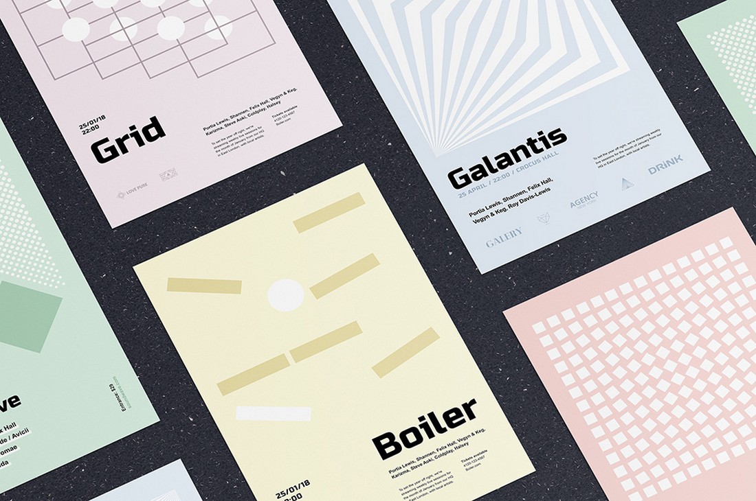 Free Geometry Poster EPS Templates