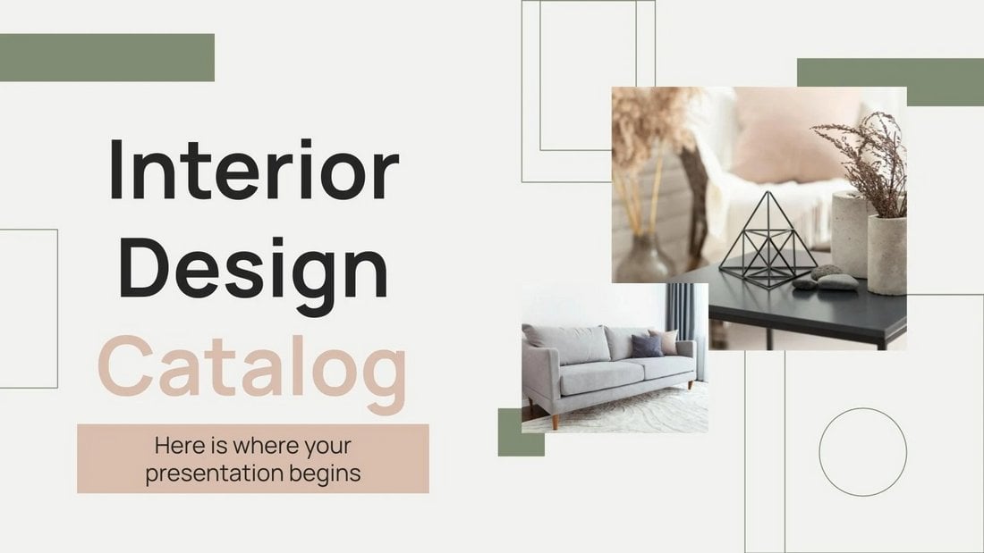 Free Interior Design Catalog Google Slides Template
