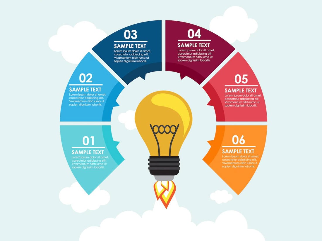 Free Light Bulb Infographic Template copy