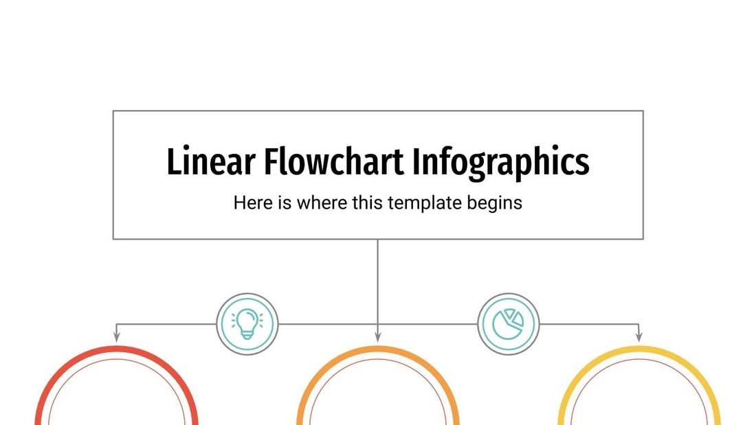 Free Linear Flowchart Slides for PowerPoint