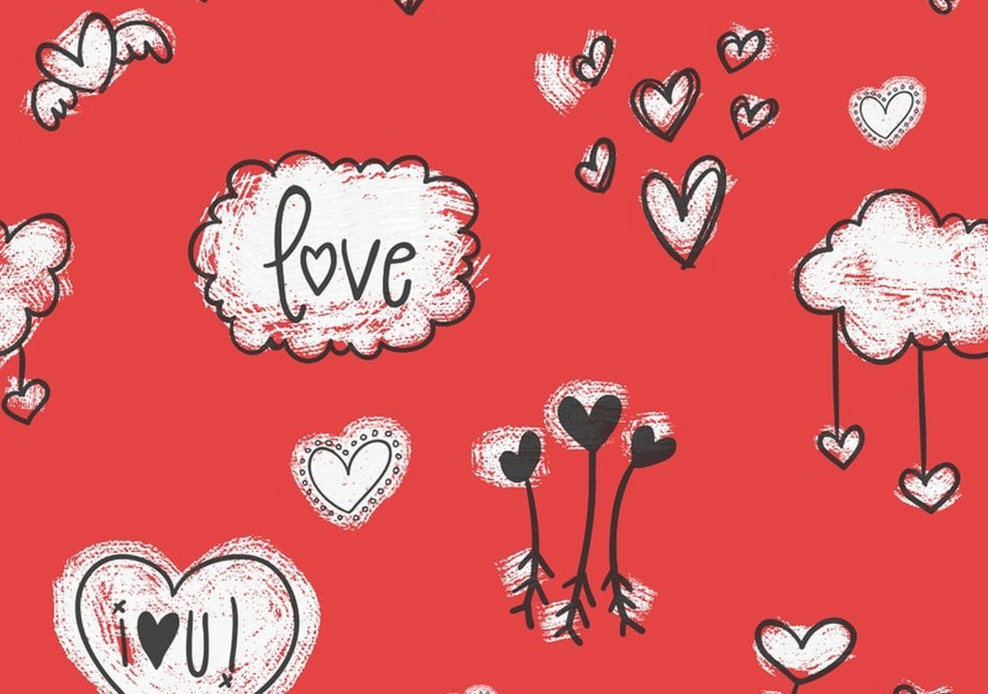 Free Photoshop Pattern with Hearts