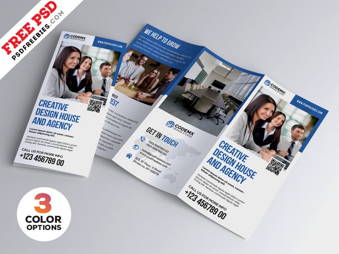 Free Professional A4 Tri-fold Brochure