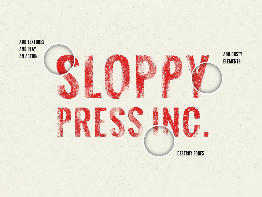 Free Sloppy Press Photoshop Layer Styles