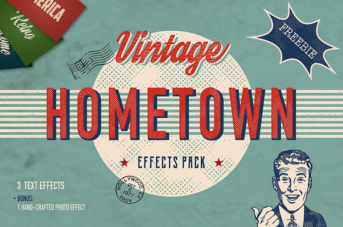 Free Vintage Effects Pack for Photoshop