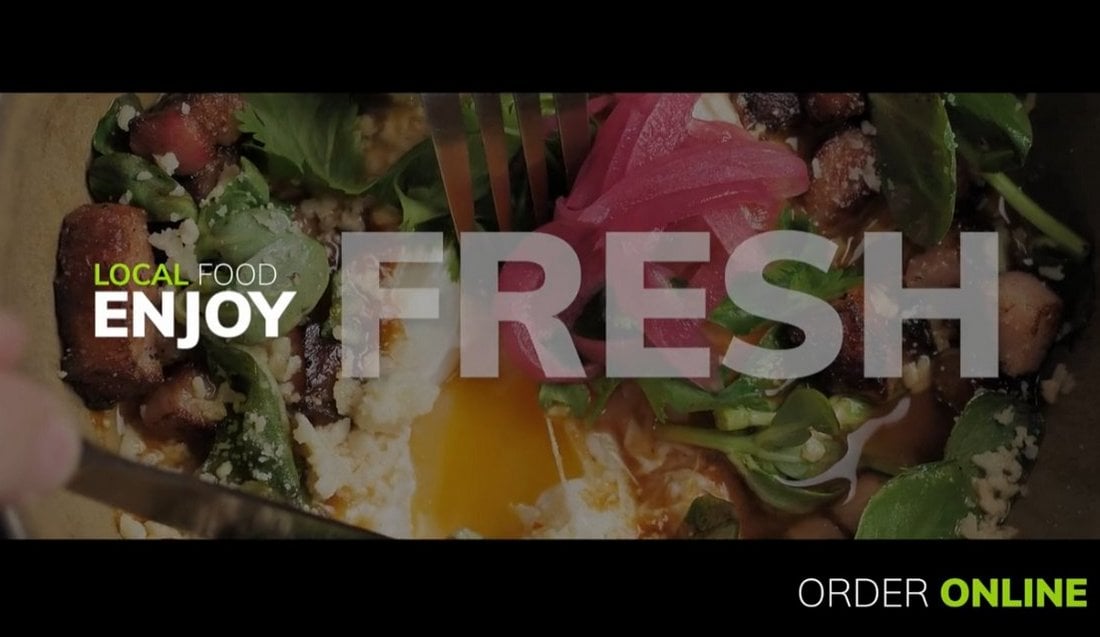 Fresh Food Promo Free Premiere Pro Template