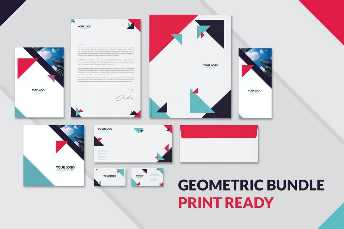 Geometric Brochure & Stationery Templates