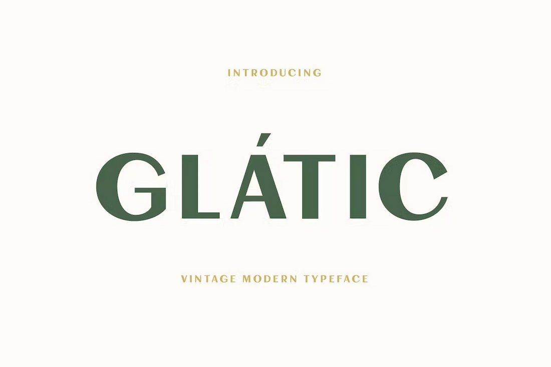 Glatic Vintage Modern Simple Font