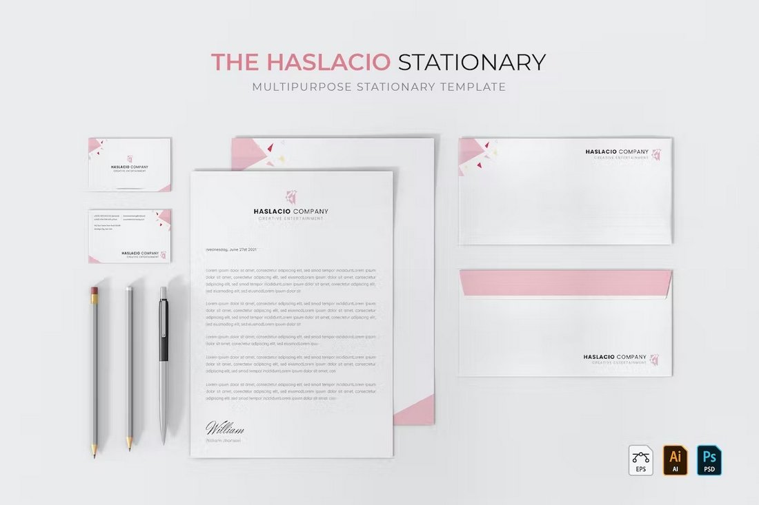 Haslacio - Minimal Feminine Stationary Templates
