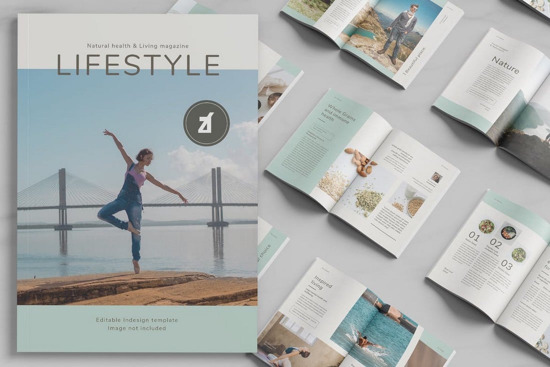 Healthy Lifestyle Magazine InDesign Template