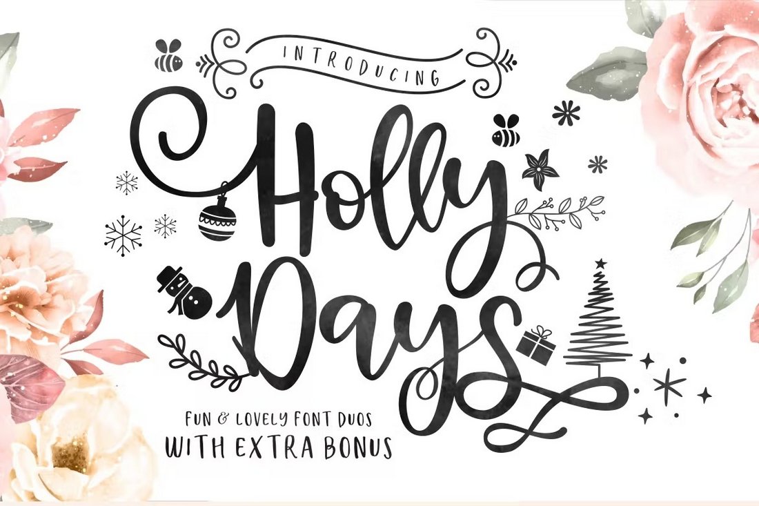 Holly Days - Cheerful Hand-drawn Font