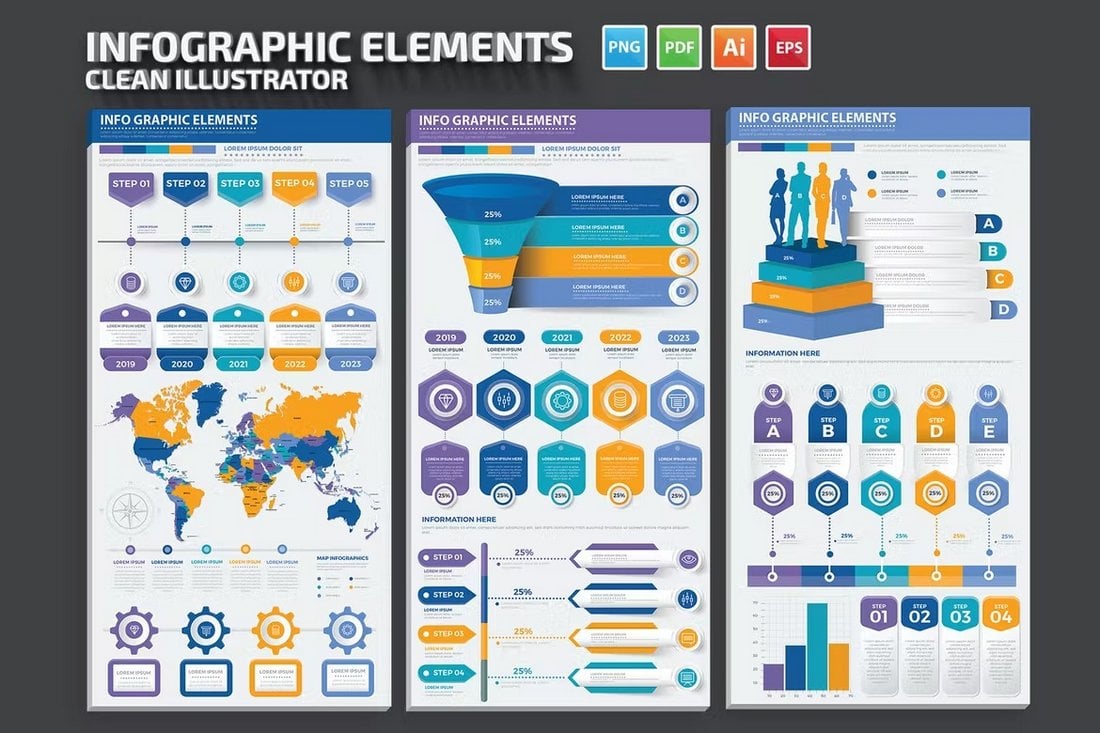 Infographic Elements & Templates for Illustrator