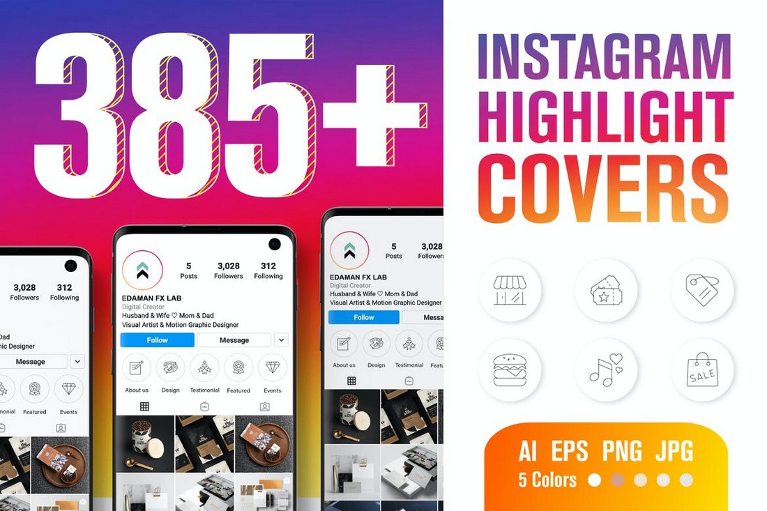 Instagram Highlight Cover Icons Pack