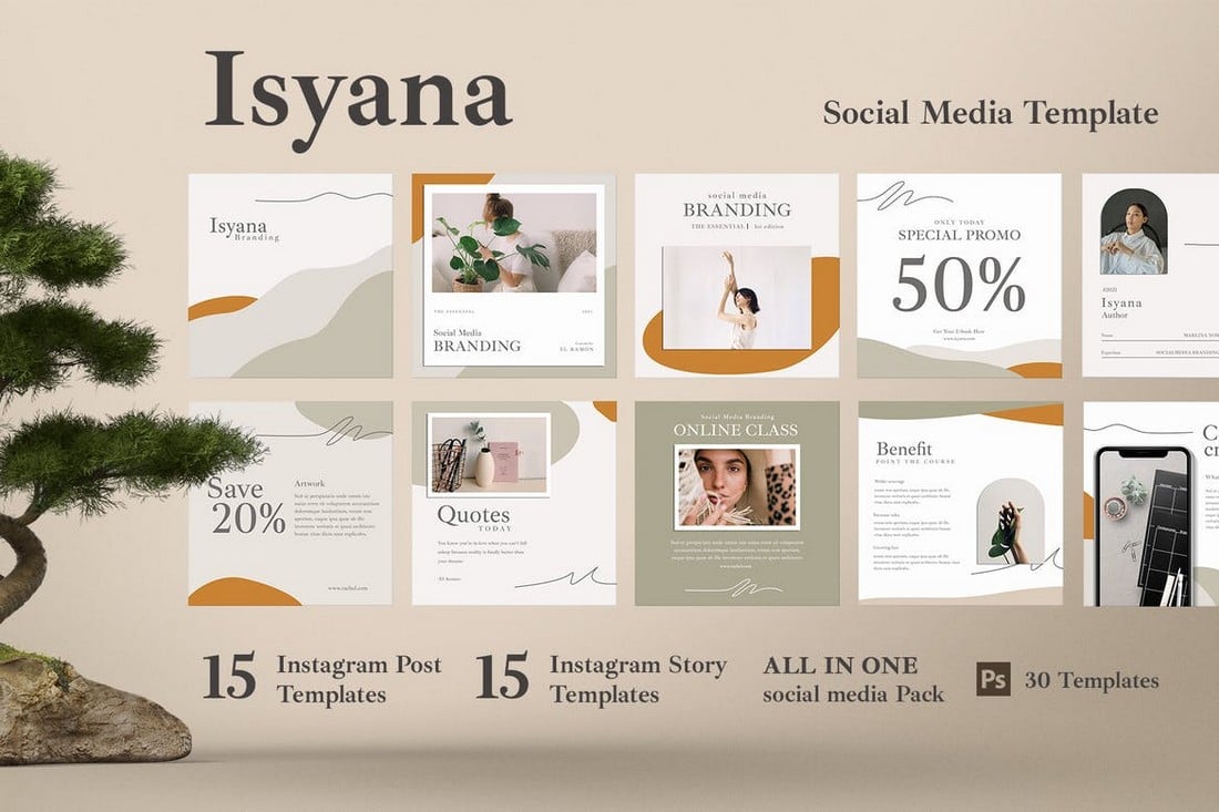 Isyana - 30 Instagram Post & Story Template