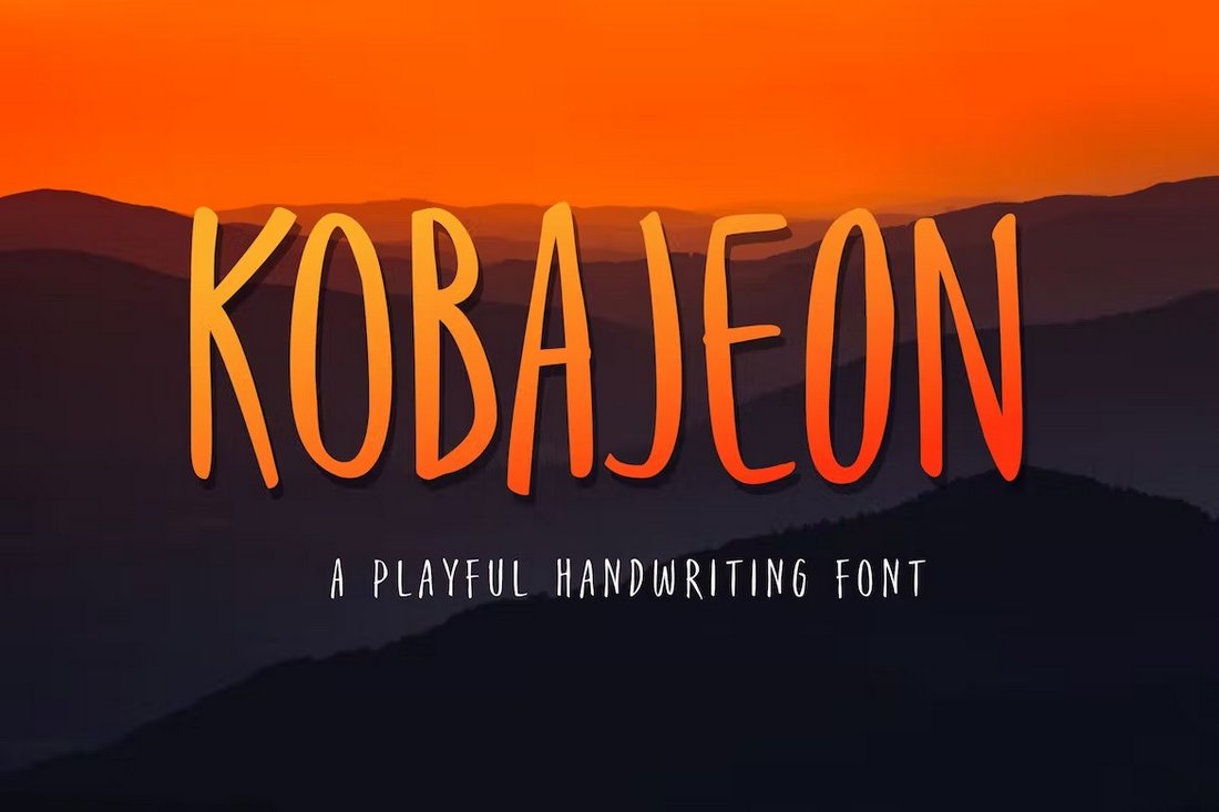 Kobajeon - Playful Handwriting Font