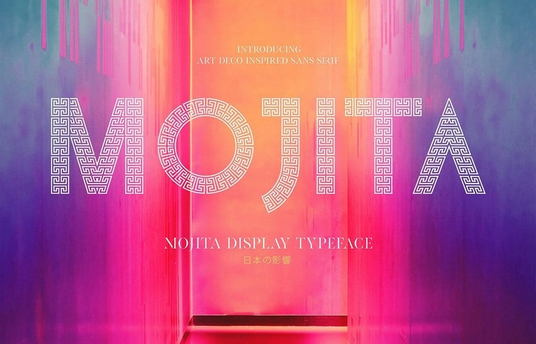 MOJITA - Modern Art Deco Font