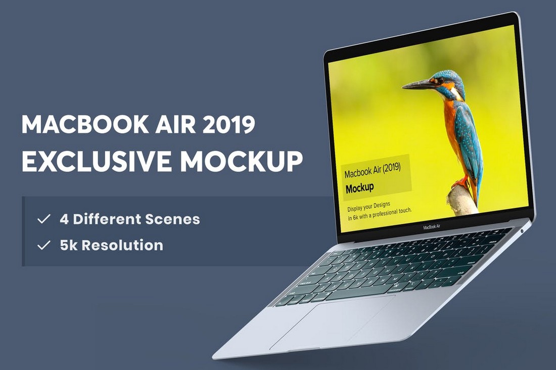 Macbook Air Mockup - 4 Scenes