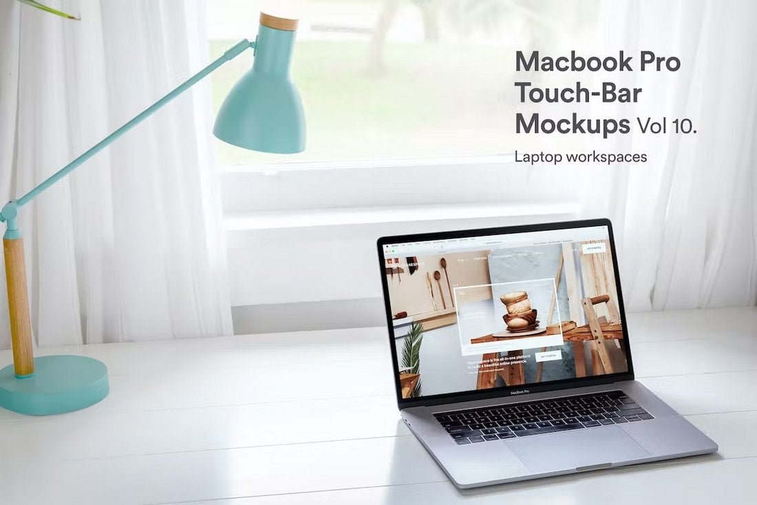Macbook Pro with Touch-Bar Mockup